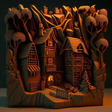 3D model Deathmatch Village game (STL)